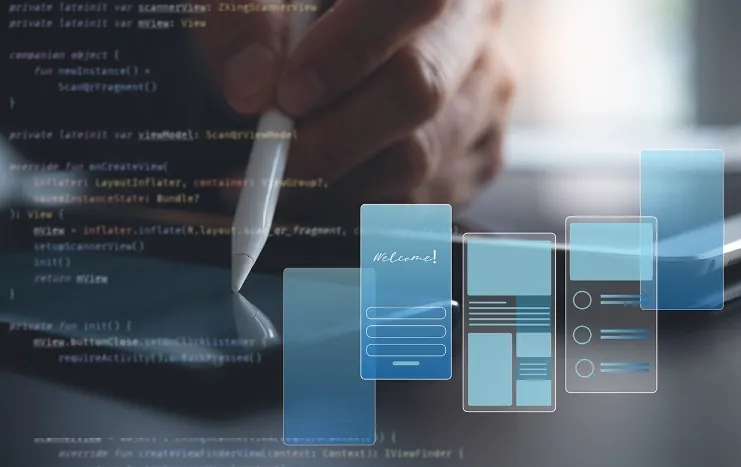 Digital design process illustrating optimised user journeys, highlighting Trinergy’s expertise in enhancing conversion rates and business growth.