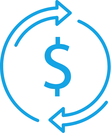 Icon representing fixed monthly billing by Trinergy, ensuring predictable costs and transparency throughout the subscription period.