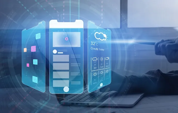 Digital prototype showcasing the design phase, focusing on UI/UX requirements and wireframing at Trinergy.