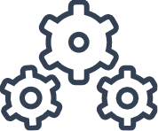 Process optimization icon representing Trinergy's expertise in streamlining workflows and improving efficiency.