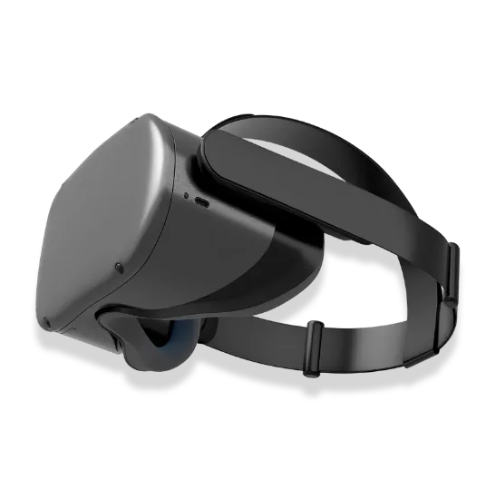 VR headset showcasing Trinergy's UI/UX immersive reality experiences for captivating and personalized digital interactions.