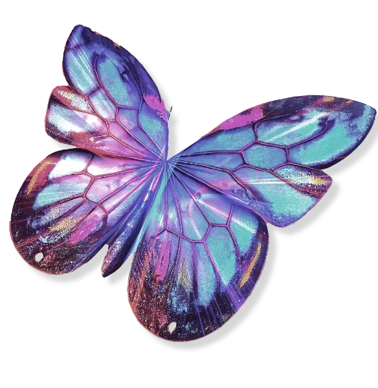 A vibrant, colorful butterfly representing Trinergy's transformative digital solutions and innovation for businesses.