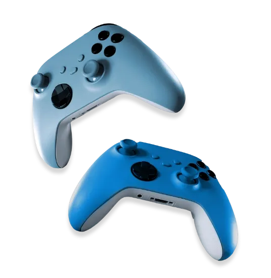 Gaming controller design by Trinergy, highlighting advanced technology for immersive gaming experiences.